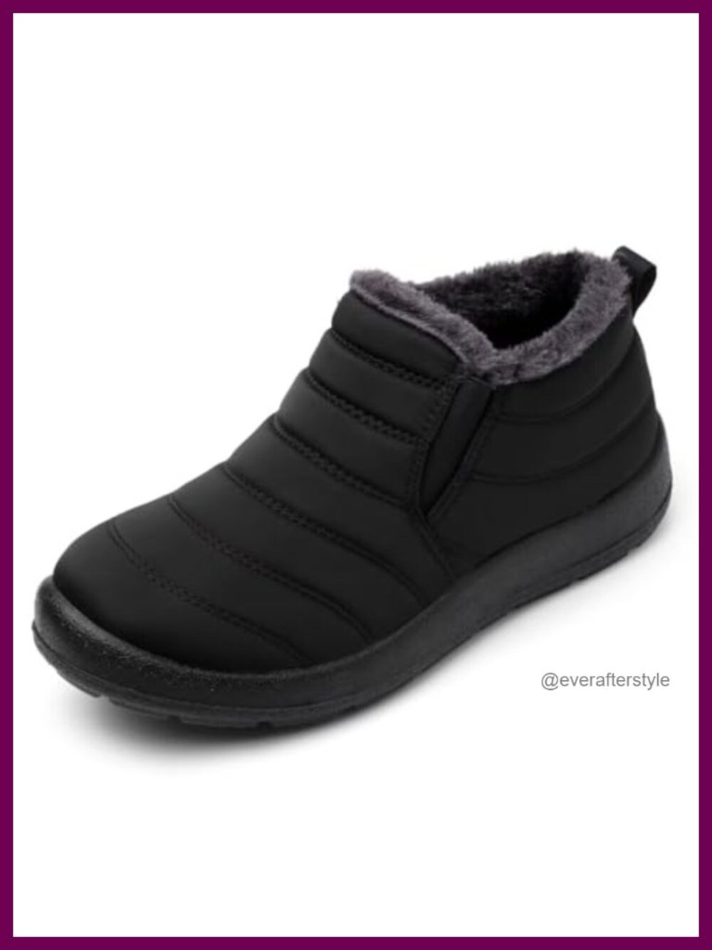 Fur Lined Zip Up Winter Ankle Boots Waterproof Non-Slip Comfortable